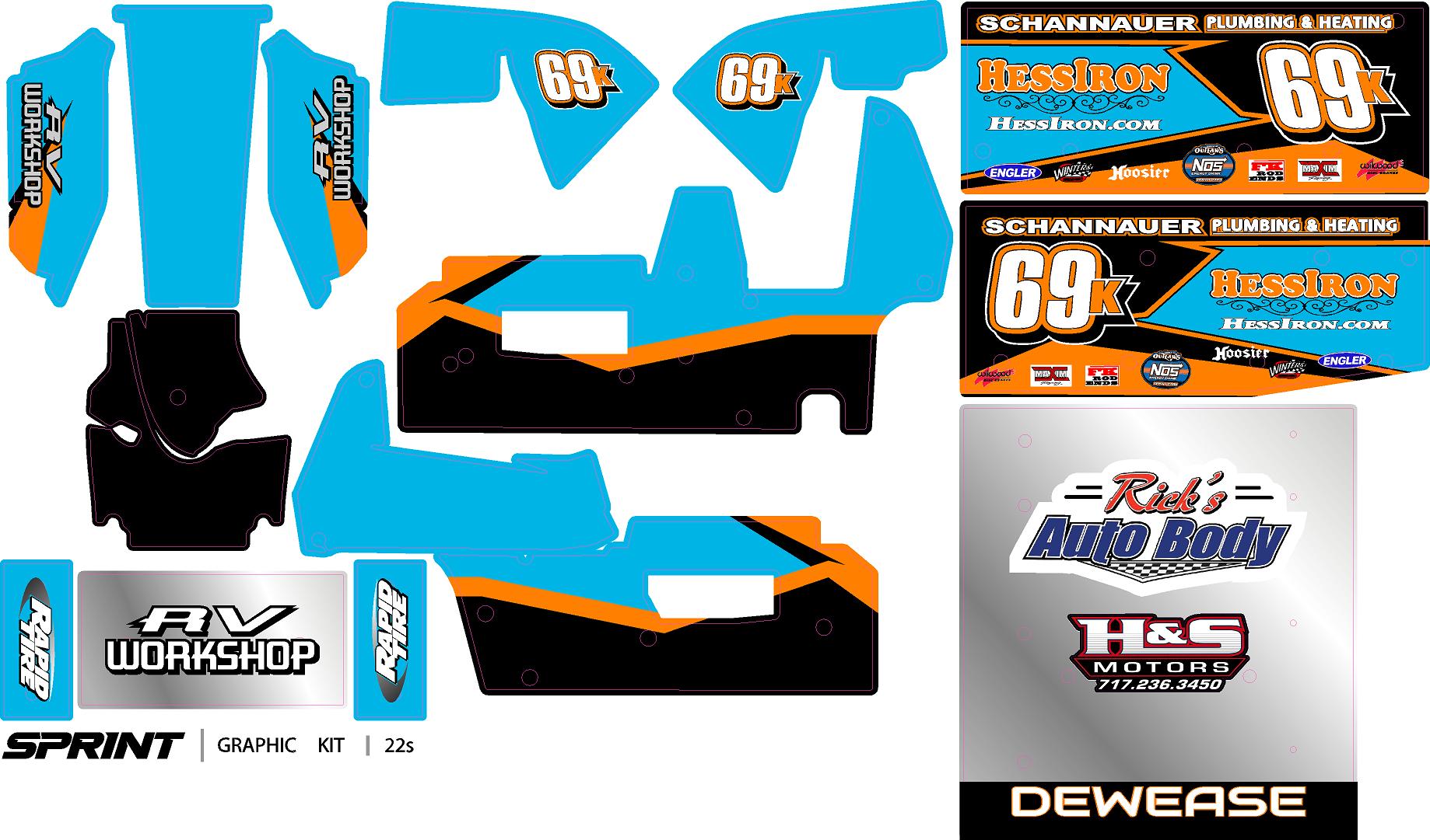 Lance Dewease 69k losi sprint car wrap